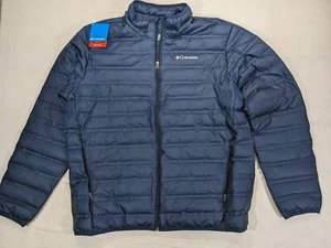 Columbia Mens Lake 22 Down Jacket XL Navy Water-Resistant Insulated Puffer Coat - Picture 1 of 10