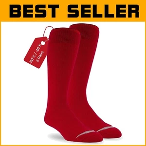 Moisture-Wicking Knee-High Merino Winter Socks for Men - 2 Pairs, Multiple Sizes - Picture 1 of 10
