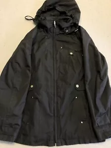 Weather Tamer Womens Medium Black Zip Up Black Outdoor Travel Spring Hooded - Picture 1 of 5