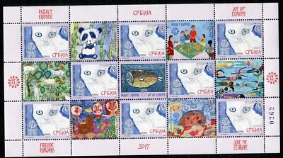 1167 - SERBIA 2017 - Joy of Europe - Cat - MNH Mini Sheet - Image 1 of 2