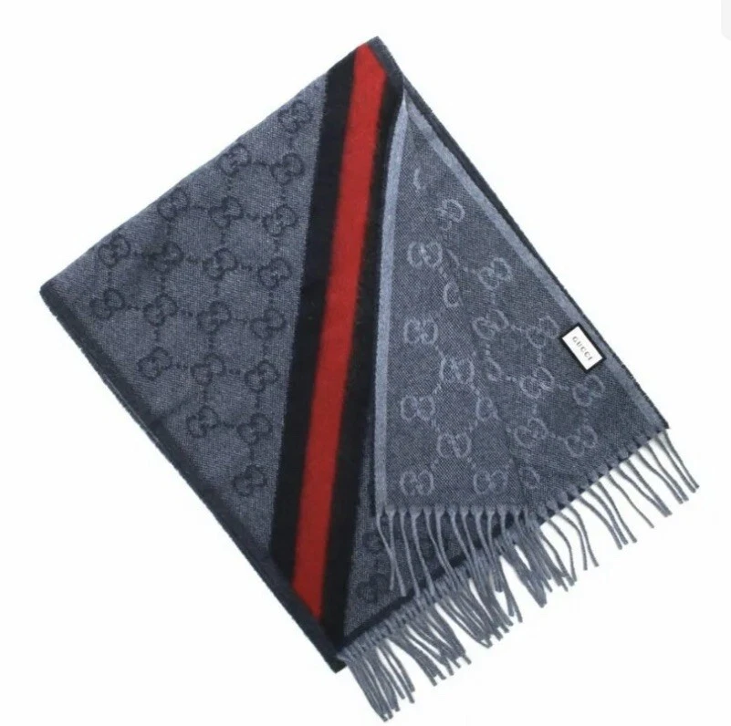 GUCCI Muffler Wool NVY Women 570603 from Japan