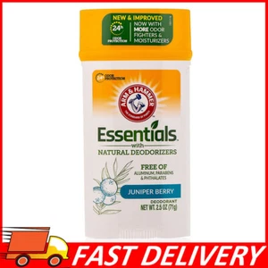 3-Pack ARM & HAMMER Essentials Solid Deodorant, Juniper Berry, Wide Stick, 2.5oz - Picture 1 of 3
