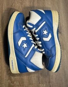 VTG 1980’s Converse Weapon Shoes Sneakers Men's Size 8.5 Clean Blue BIRD MAGIC - Picture 1 of 8