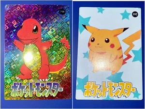 Pokemon japonés Bandai Carddass Charmander 1999 prisma tarjeta expendedora pegatina casi nuevo - Imagen 1 de 7