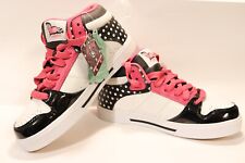Airspeed womens Size 6 1/2 Diva Skate Shoes Black White Pink Polka Dots