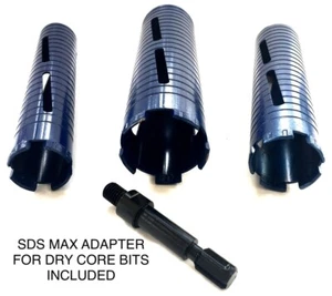 2.5", 3" & 4" Dry Diamond Core Bit w/ SDS MAX Shank Adapter for hammer drill - Bild 1 von 12