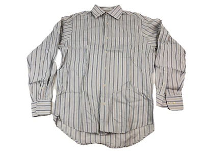 Oscar de La Renta Men's Long Sleeve Striped Button Up Shirt - Size 15.5 34/35 - Image 1 of 4