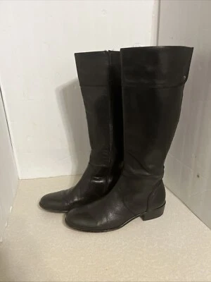 Corso Como Womens Size 9 1/2 M Black Leather Knee High Riding Boots - Image 1 of 4