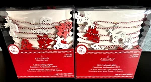New 2 X Pks Ashland Mini LED 5 Ft Craft Lights - Christmas Wood Trees & Reindeer - Picture 1 of 13