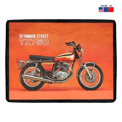Manta micro polar suave folleto vintage estilo Yamaha TX750 St 750 Twin 1973 Foto 1 de 4