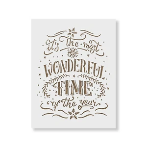 Wonderful Christmas Stencil - Durable & Reusable Mylar Stencils - Picture 1 of 5