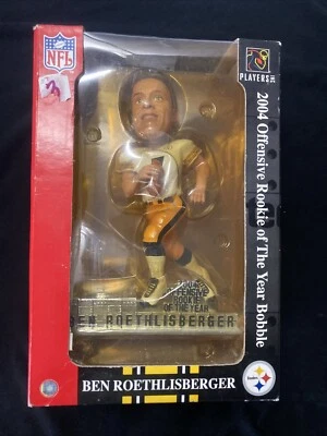 Ben Roethlisberger Steelers 2004 Ofensivo Novato del Año Blanco Bobblehead • Nuevo en caja Foto 1 de 4