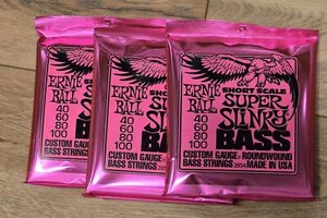 3 PAQUETES Bajo Eléctrico Ernie Ball 2854 Super Slinky Níquel Herida Escala Corta 40- - Imagen 1 de 1