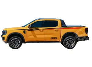 2 PCS Graphics Side Door Decal Car Sticker For Ford Ranger 4X4 Waist Line Stripe - Picture 1 of 3