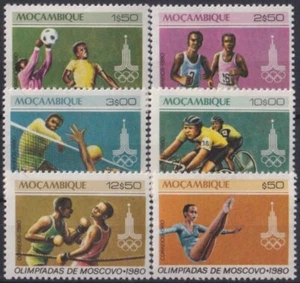F-EX50230 MOZAMBIQUE MNH 1980 OLYMPIC GAMES MOSCOW CYCLING BOXING ATHLETISM - Picture 1 of 1