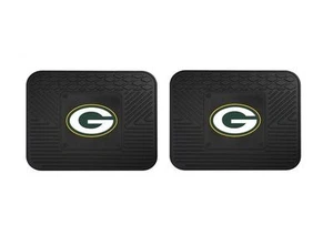NFL Green Bay Packers Fan Mats Heavy Duty Vinyl Car Truck Rear Floor Mats 2pcs - Picture 1 of 3