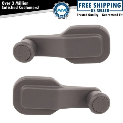 Par de manivelas de ventana manual en gris para interiores delanteros LH & RH para Volvo VHD VNL Foto 1 de 4