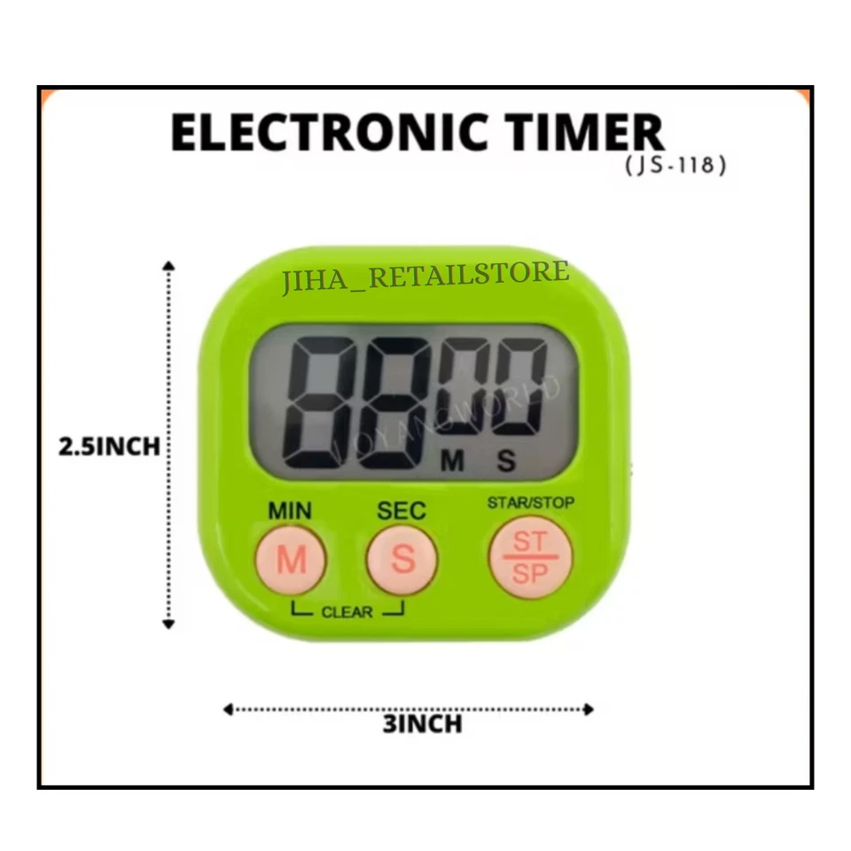 Digital Kitchen Timer Alarm Cooking Free Standing With Magnetic - Image 1 of 4