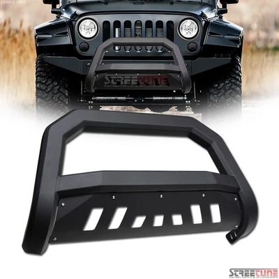 Matte Black AVT Bull Bar Bumper Grille Guard For 10-18 Jeep Wrangler JK Offroad - Image 1 of 4