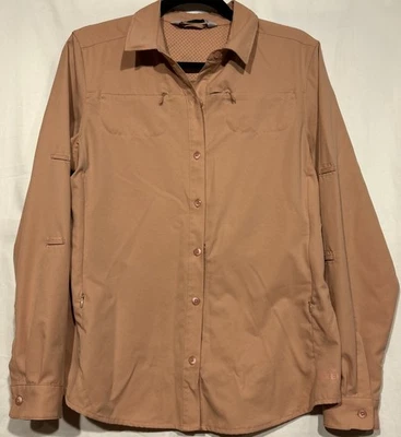 Blusa feminina REI caminhada ao ar livre escalada peixe tamanho M manga longa NOTA - Imagem 1 de 4