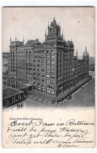 Anfang 1900 Postkarte Broad Street Bahnhofsgebäude, Philadelphia, Pennsylvania - Bild 1 von 2