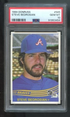 1984 Donruss #565 Steve Bedrosian Braves PSA 10 GEM MINT 3454 - Image 1 of 2