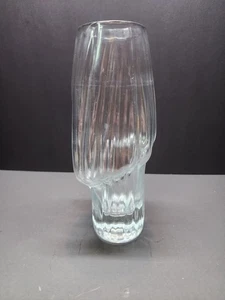 Vintage BLENKO Don Shepherd breit gerippt klar Kunstglas Vase MCM Unikat kantig - Bild 1 von 8