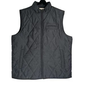 Weatherproof Vintage Men's Quilted Vest Size L Dark Gray Full Zip Casual Hiking - Picture 1 of 7