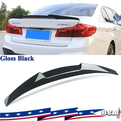 M4 Style Highkick Trunk Spoiler Wing For BMW G30 530i 550i 2017-2023 Gloss Black - Image 1 of 4