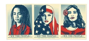 Shepard Fairey We The People 3 Art Print Set RARE 11 By 14.5 Inches - Picture 1 of 5