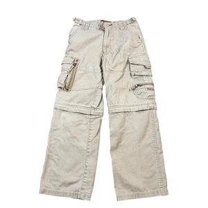 VTG PACO Jeans Sz 12 Cargo Loose Y2K Kids Baggy Skater Jeans Convertible - Picture 1 of 11