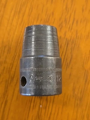 Snap On Tools IMM120 1/2 Dr 6Pt Metric 12mm Flank Dr Shallow Impact Socket USA - Image 1 of 4