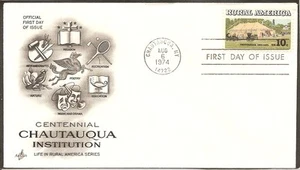 US SC # 1505 Chautauqua FDC. Artcraft Cachet. - Picture 1 of 1