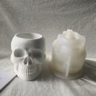 Crystal Epoxy Skull Flower Pot Silicone Mold Plaster Concrete Resin Vase Mould