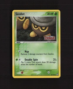 Tarjeta Pokémon estampada holográfica inversa Seedot 60/108 EX Power Keepers LP - Imagen 1 de 2