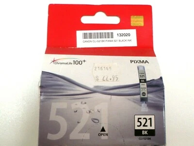 CANON CLI-521BK GENUINE CL-521 BLACK INK CARTRIDGE IP3600 MP630 MP980 MP540 - Image 1 of 4