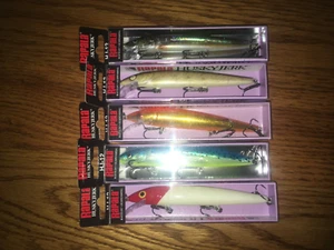 RAPALA HUSKY JERK 12's--5 DIFFERENT INTERNATIONALCOLORED FISHING LURES - Picture 1 of 1