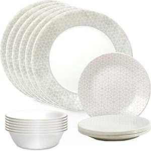 Corelle Vitrelle 18 Piece Dinnerware Set, Service for 6, Chip & Crack Resistant - Picture 1 of 6