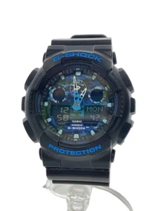 CASIO G-Shock Quartz Men's Watch Black x Blue Dial Ana-Digi Round From Japan - Picture 1 of 5