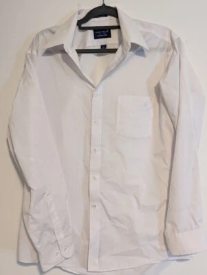 Camisa de vestir Pre-Loved para hombre Town Craft sin arrugas en cuello blanco 16, 34/35 Foto 1 de 4
