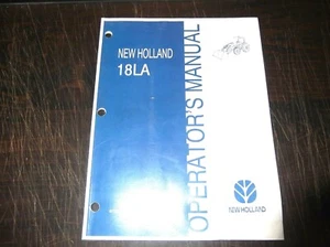 ORIGINAL NEW HOLLAND MODEL 18LA FRONT LOADER OPERATORS MANUAL - Picture 1 of 4