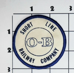 Tren redondo Short Line O-B Railway Company ferrocarril vintage coser en parche - Imagen 1 de 1