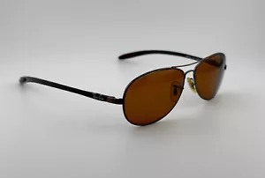 Ray Ban RB8403 2511 Brown Carbon Fiber Sunglasses 56-14 140 Italy - FRAME ONLY - Picture 1 of 19