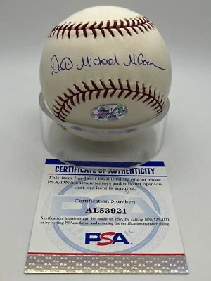 Dustin Michael McGowan Blue Jays Phillies Signed Autograph OMLB Baseball PSA DNA - Image 1 of 2