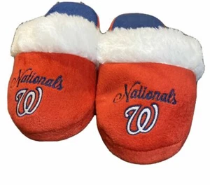 Washington Nationals MLB Colorblock Faux Fur Slide Slippers (Women Size: M) - Picture 1 of 3
