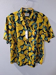 Tunevuse Regular Fit Hawaiian Banana Button Down Short Sleeve Shirt Size XL - Picture 1 of 8
