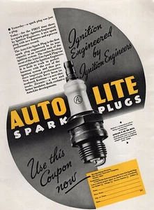 1936 Auto-Lite Zündkerzen "Zündingenieure" Original Printanzeige - Bild 1 von 1