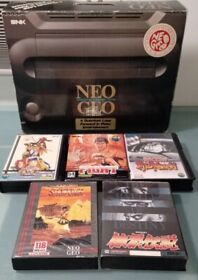 NEO GEO AES US Console System Boxed neogeo SNK + 5  GAMES READ LISTING!!