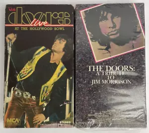 2 x The Doors Live At The Hollywood Bowl + TRIBUTE to Jim Morrison VHS Tapes Lot - Picture 1 of 8