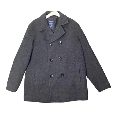 NWT ROUNDTREE & YORKE Mens Coat SZ L Wool Double Breasted Quilted Liner - Image 1 of 4